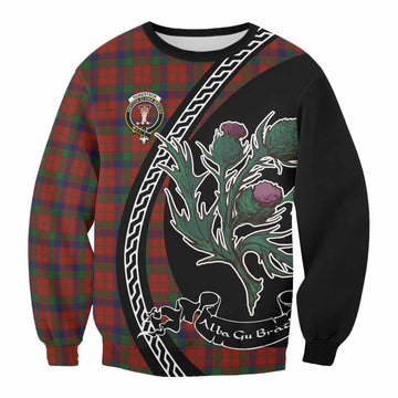 Robertson Family Crest Tartan Sweatshirt Alba Thistle Inspired