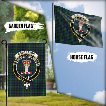 Robertson Hunting Tartan Flag with Family Crest