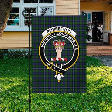 Robertson Hunting Tartan Flag with Family Crest