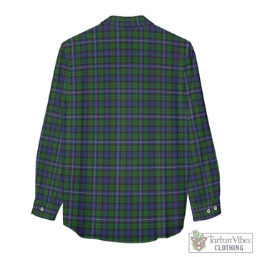 Robertson Hunting Tartan Womens Casual Shirt with Family Crest