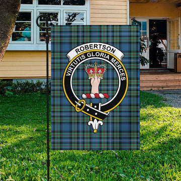 Robertson Hunting Ancient Tartan Flag with Family Crest