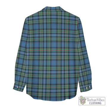 Robertson Hunting Ancient Tartan Womens Casual Shirt with Family Crest