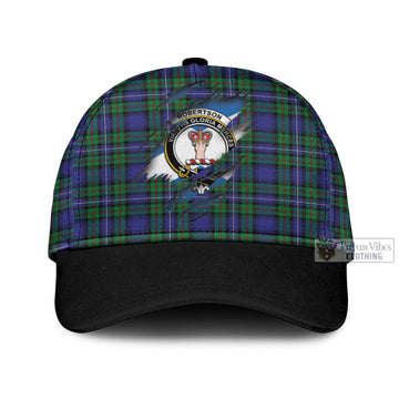 Robertson Hunting Modern Tartan Classic Cap with Family Crest In Me Style
