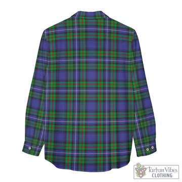 Robertson Hunting Modern Tartan Womens Casual Shirt with Family Crest