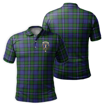 Robertson Hunting Modern Tartan Men's Polo Shirt with Family Crest