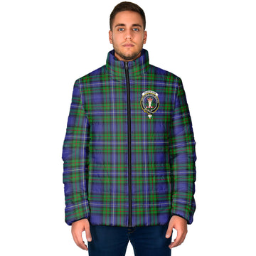 Robertson Hunting Modern Tartan Padded Jacket with Family Crest