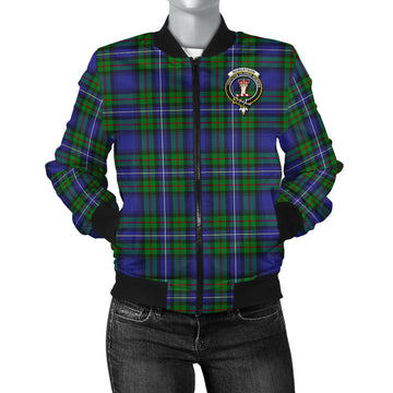 Robertson Hunting Modern Tartan Bomber Jacket with Family Crest