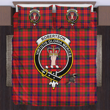 Robertson Modern Tartan Bedding Set with Family Crest