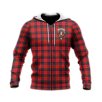Robertson Modern Tartan Knitted Hoodie with Family Crest