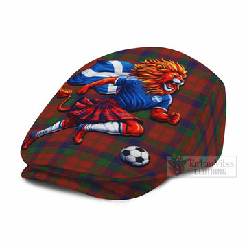 Robertson Scotland Football Tartan Flat Cap, Jeff Cap Lion Mascot Go Scottish - Tartan Vibes Clothing