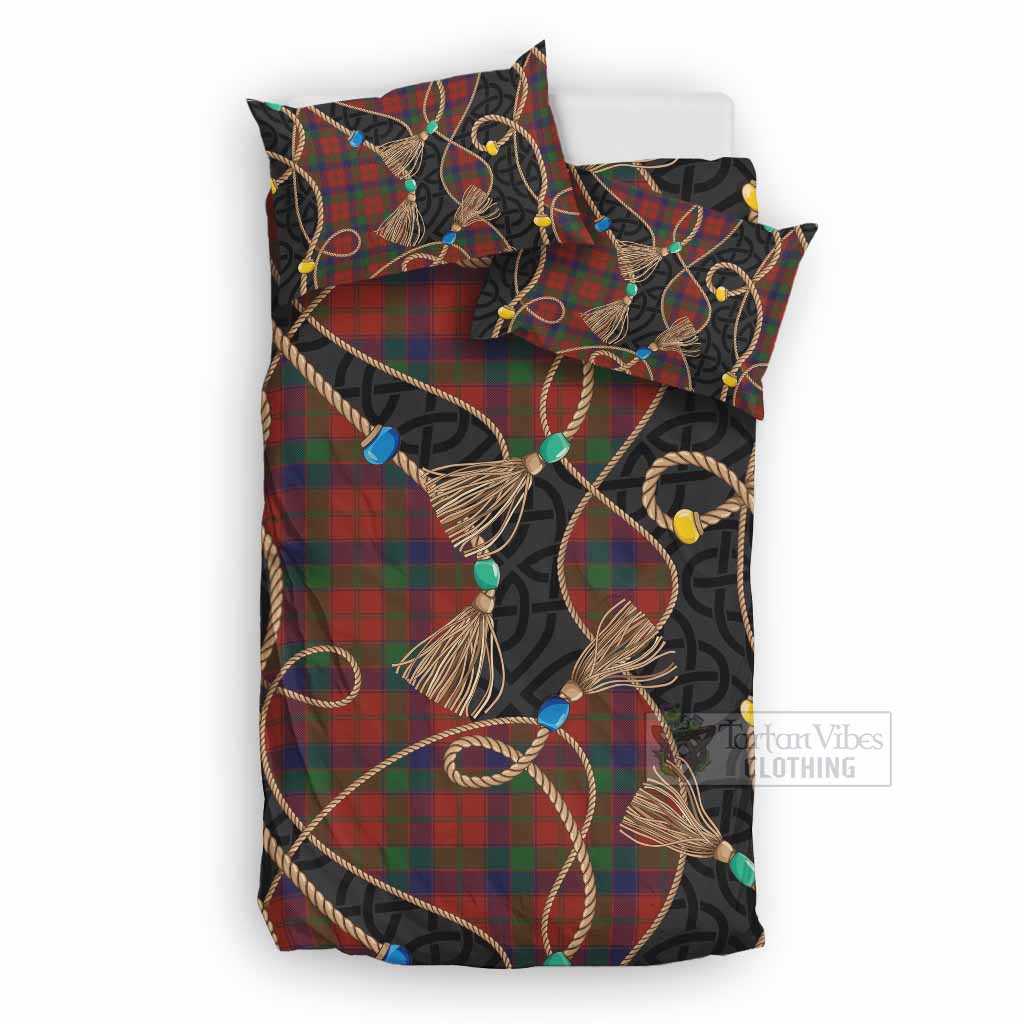 Robertson Scottish Tartan Twisted Ropes Stylized Bedding Set UK Bedding Set UK Double 79*79 inch - Tartan Vibes Clothing