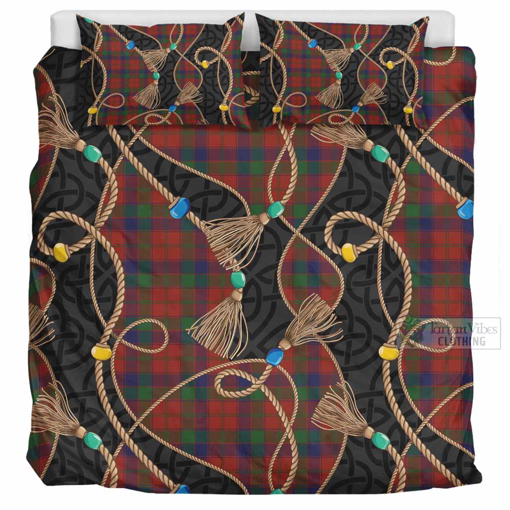 Robertson Scottish Tartan Twisted Ropes Stylized Bedding Set UK Bedding Set UK Super King 104*94 inch - Tartan Vibes Clothing