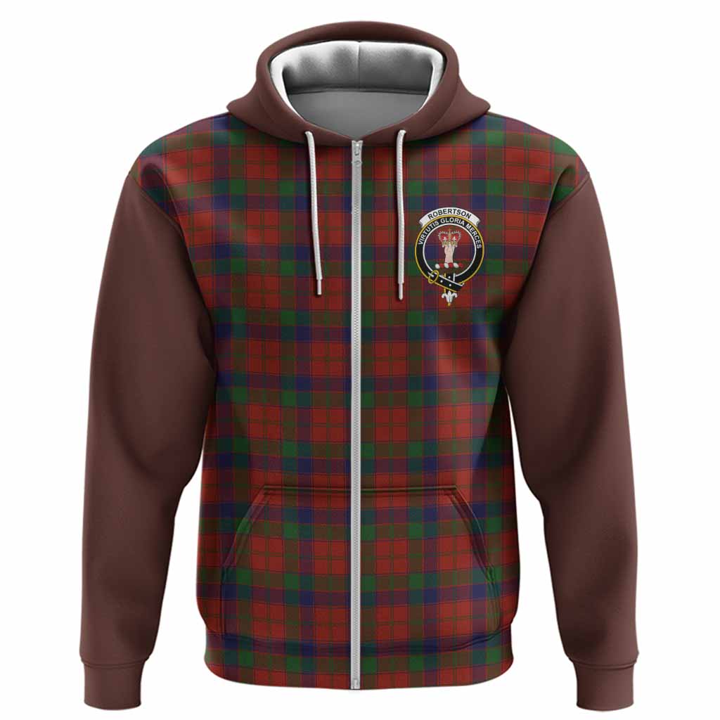Robertson Tartan Accent Hoodie with Family Crest