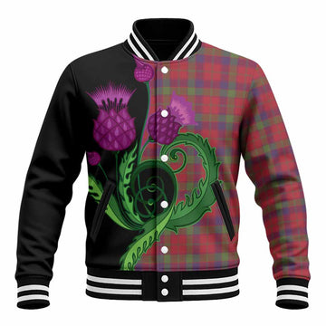 Robertson Tartan Baseball Jacket Traditional Scottish Thistle