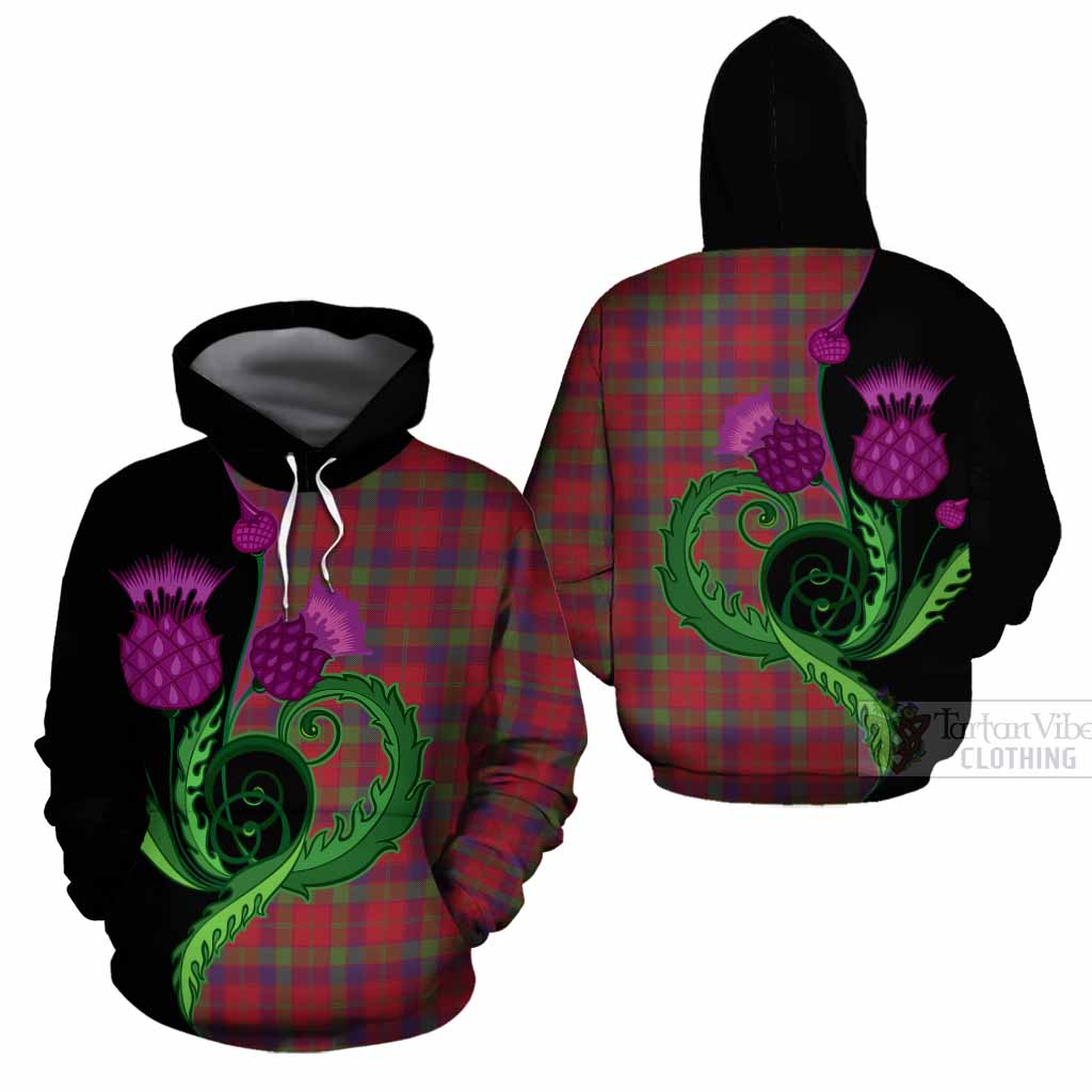Robertson Tartan Cotton Hoodie Traditional Scottish Thistle
