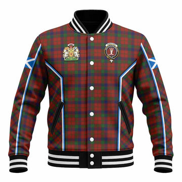 Robertson Tartan Crest Baseball Jacket Scotland Coat of Arm Flag Style - Tartan Vibes Clothing