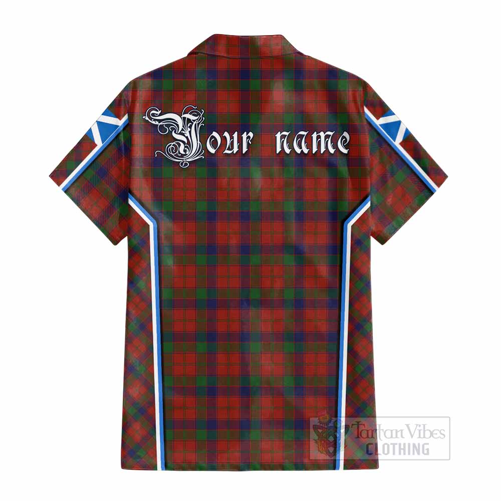 Robertson Tartan Crest Cotton Hawaiian Shirt Scotland Coat of Arm Flag Style - Tartan Vibes Clothing