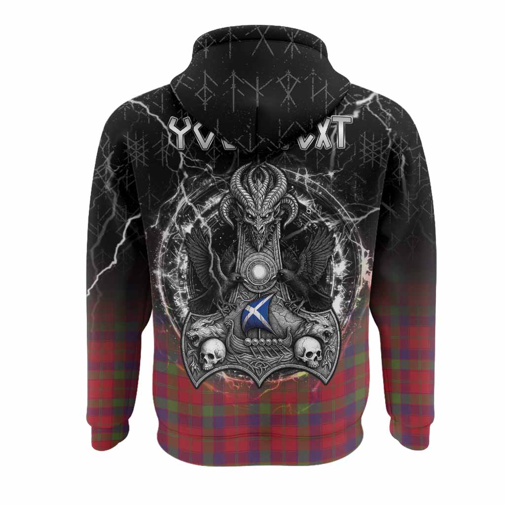 Robertson Tartan Crest Hoodie Celtic Odin's Raven Legacy