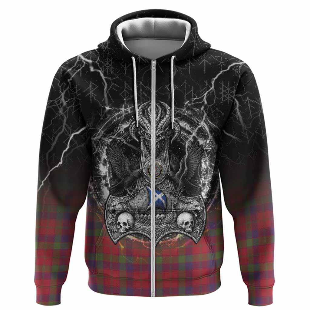 Robertson Tartan Crest Hoodie Celtic Odin's Raven Legacy