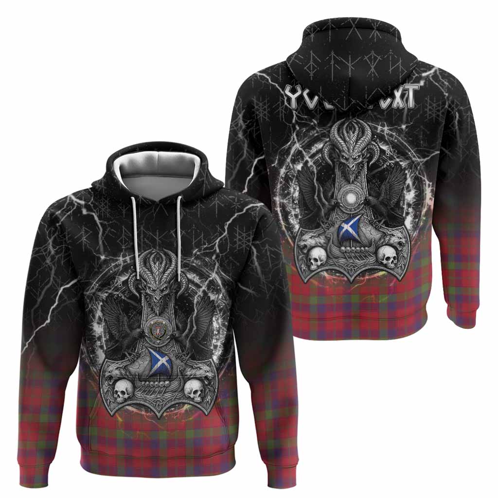 Robertson Tartan Crest Hoodie Celtic Odin's Raven Legacy
