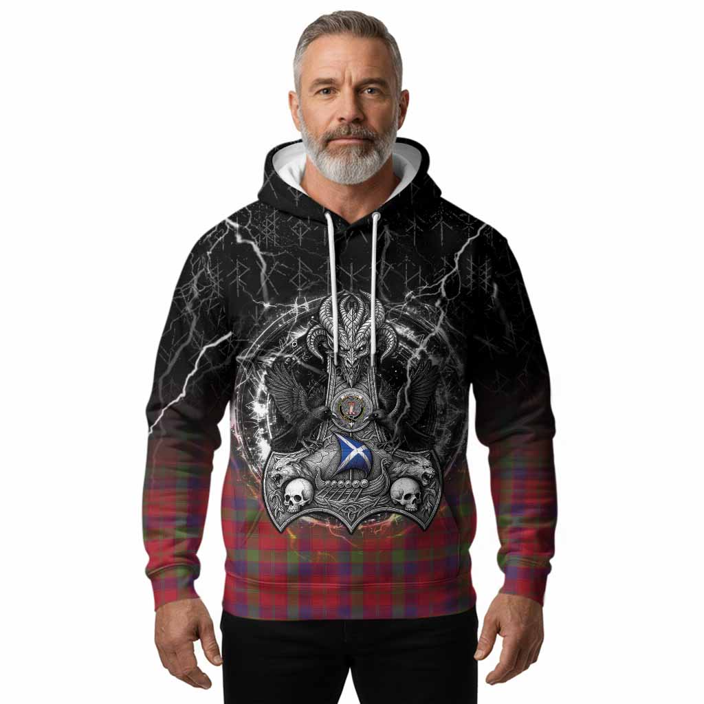 Robertson Tartan Crest Hoodie Celtic Odin's Raven Legacy