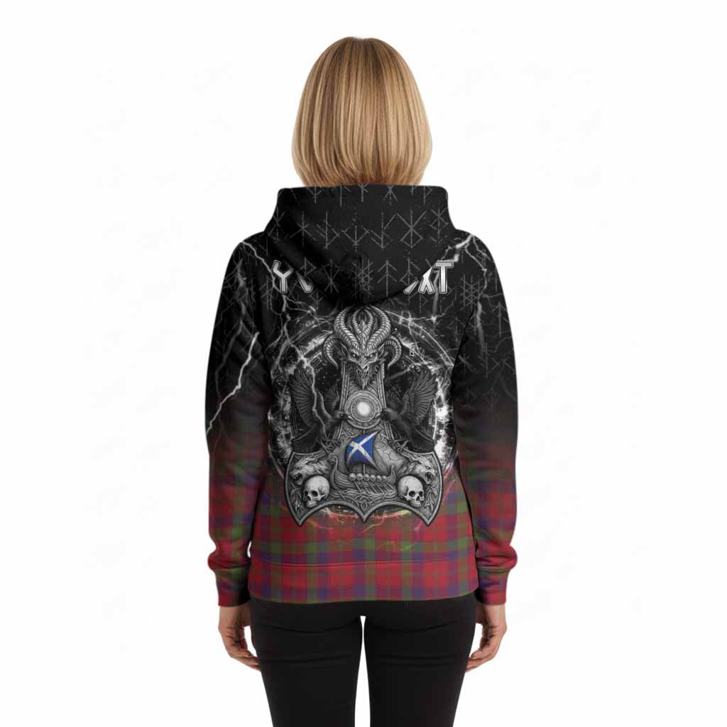 Robertson Tartan Crest Hoodie Celtic Odin's Raven Legacy