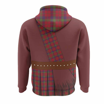 Robertson Tartan Crest Hoodie Kilt Costume Style