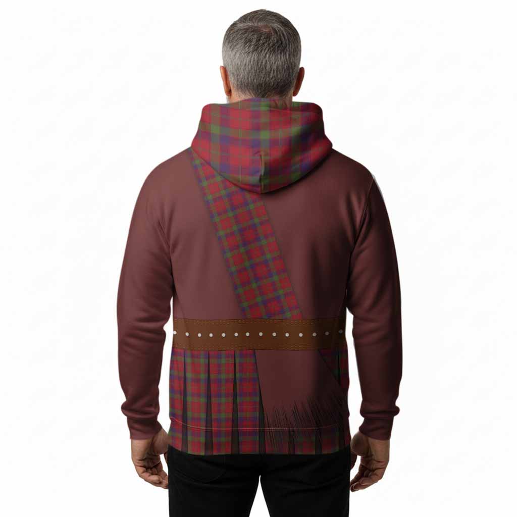 Robertson Tartan Crest Hoodie Kilt Costume Style