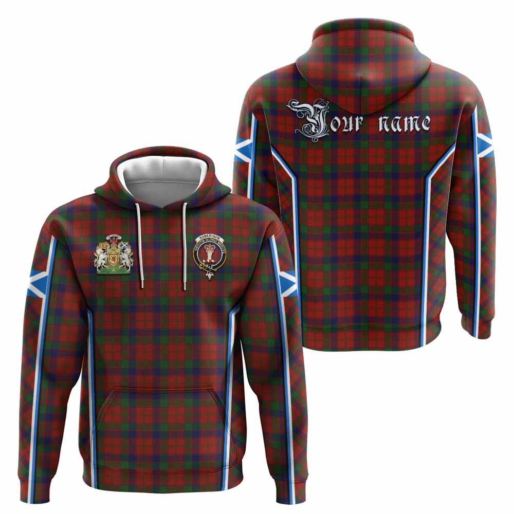 Robertson Tartan Crest Hoodie Scotland Coat of Arm Flag Style - Tartan Vibes Clothing