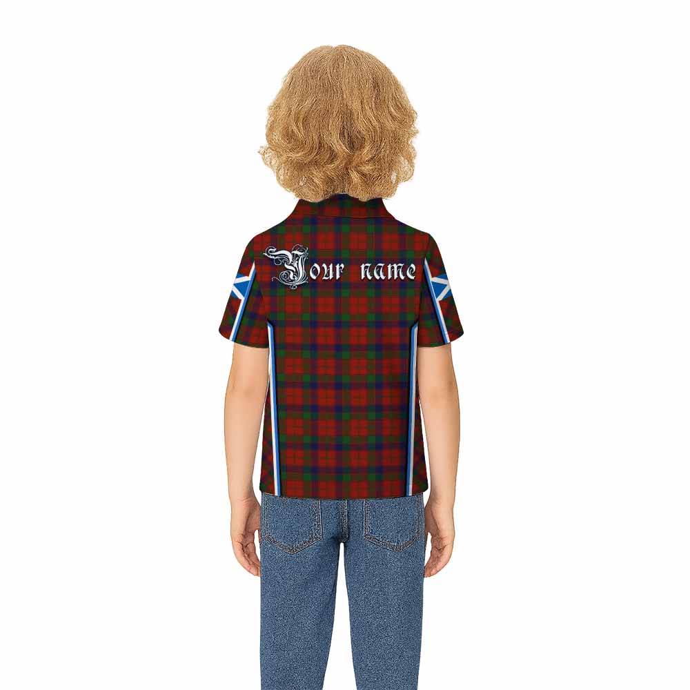 Robertson Tartan Crest Kid Polo Shirt Scotland Coat of Arm Flag Style - Tartan Vibes Clothing