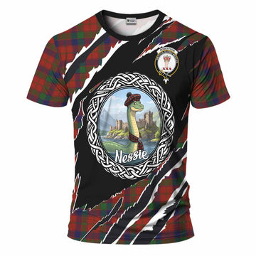 Robertson Tartan Crest Loch Ness Monster T-Shirt Celtic Knot Nessie Art