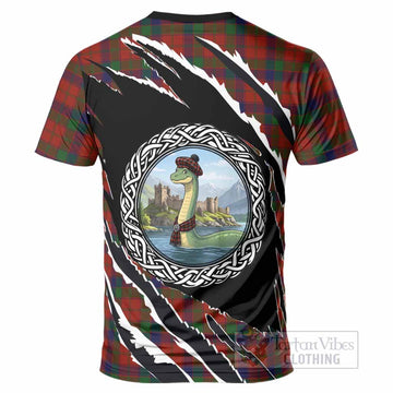 Robertson Tartan Crest Loch Ness Monster T-Shirt Celtic Knot Nessie Art
