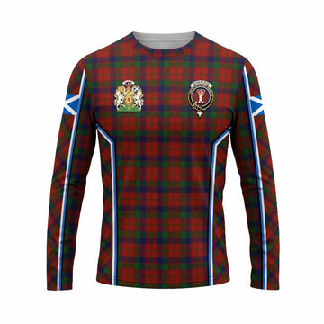 Robertson Tartan Crest Long Sleeve T-Shirt Scotland Coat of Arm Flag Style - Tartan Vibes Clothing