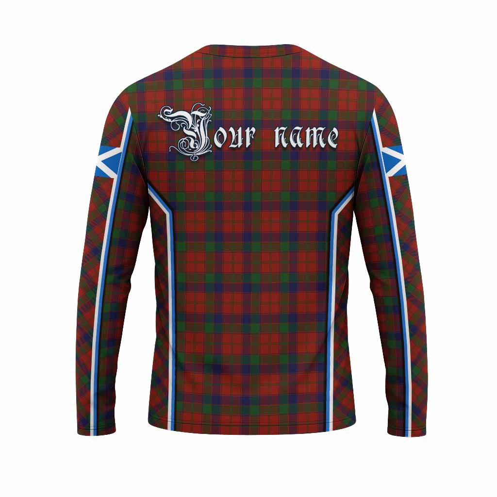 Robertson Tartan Crest Long Sleeve T-Shirt Scotland Coat of Arm Flag Style - Tartan Vibes Clothing