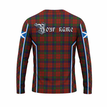 Robertson Tartan Crest Long Sleeve T-Shirt Scotland Coat of Arm Flag Style - Tartan Vibes Clothing