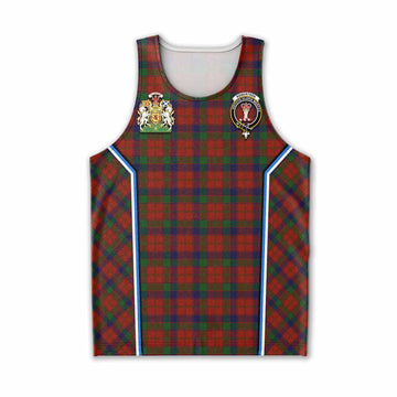 Robertson Tartan Crest Men Tank Top Scotland Coat of Arm Flag Style