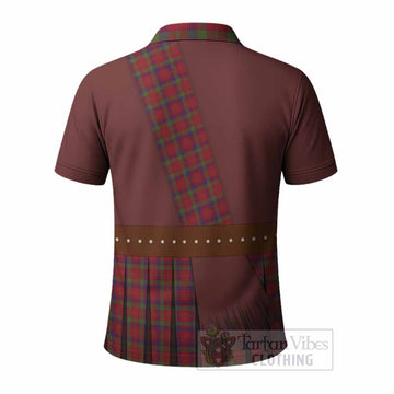 Robertson Tartan Crest Polo Shirt Kilt Costume Style