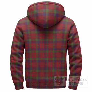 Robertson Tartan Crest Sherpa Hoodie Ferocious Lion Style