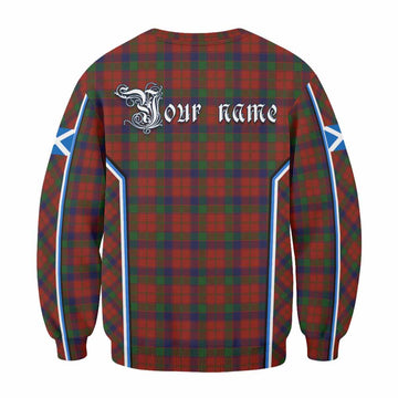 Robertson Tartan Crest Sweatshirt Scotland Coat of Arm Flag Style