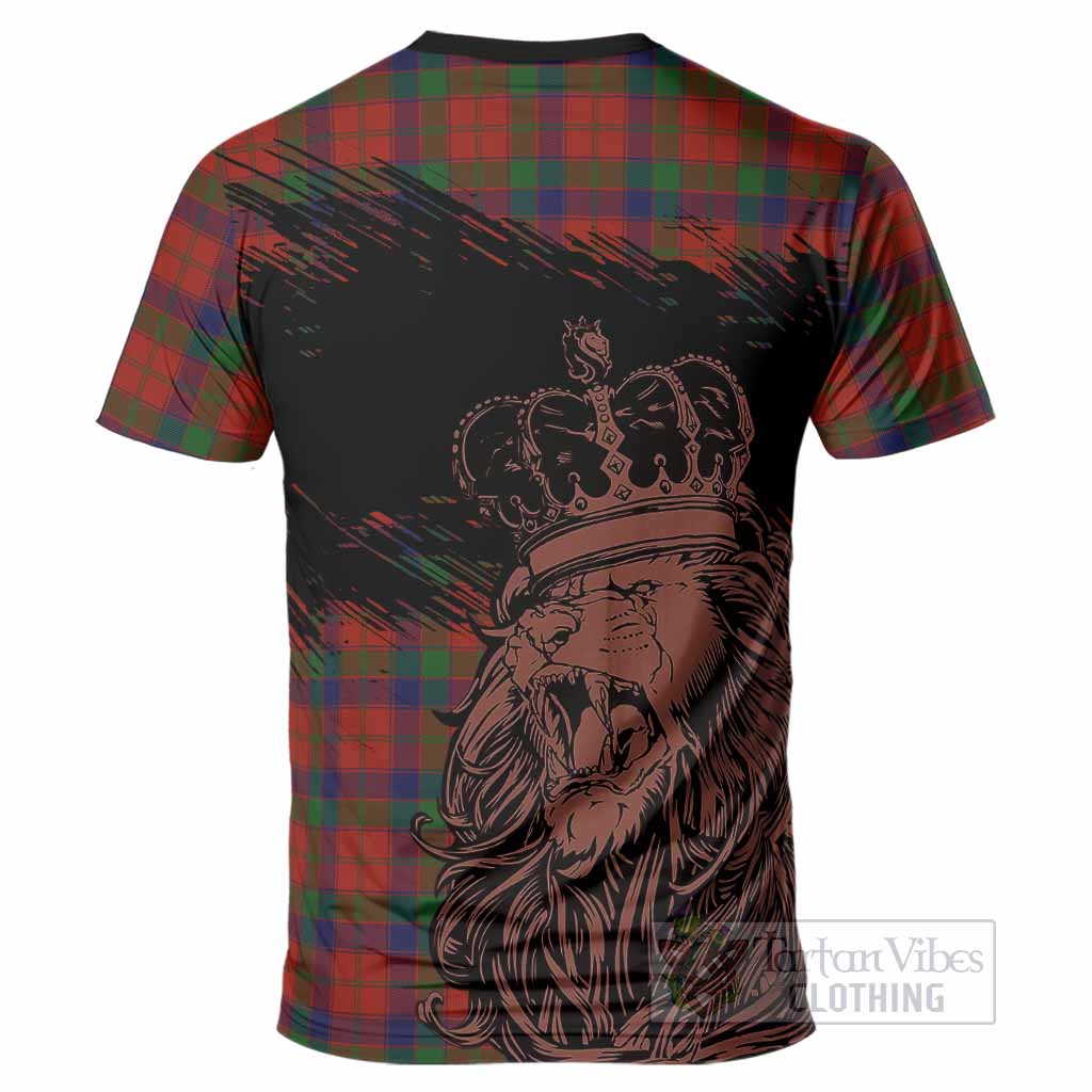 Robertson Tartan Crest T-Shirt Crowned Lion Heritage Style