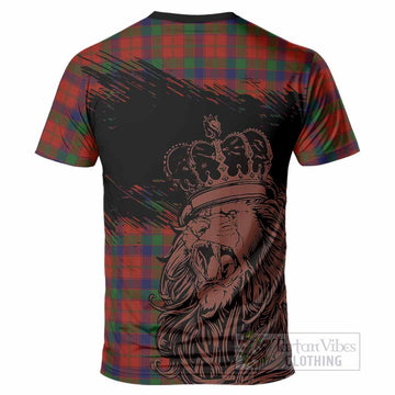 Robertson Tartan Crest T-Shirt Crowned Lion Heritage Style