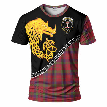 Robertson Tartan Crest T-Shirt Legendary Dragon Knot Half Style