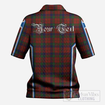 Robertson Tartan Crest Women’s Polo Sweater Top Scotland Coat of Arm Flag Style