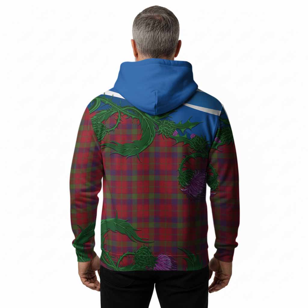 Robertson Tartan Family Crest Hoodie Thistle in Minimalism