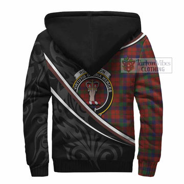 Robertson Tartan Family Crest Sherpa Hoodie Celtic Scottish Thistle Floral