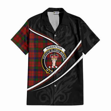 Robertson Tartan Family Crest Hawaiian Shirt Celtic Scottish Thistle Floral