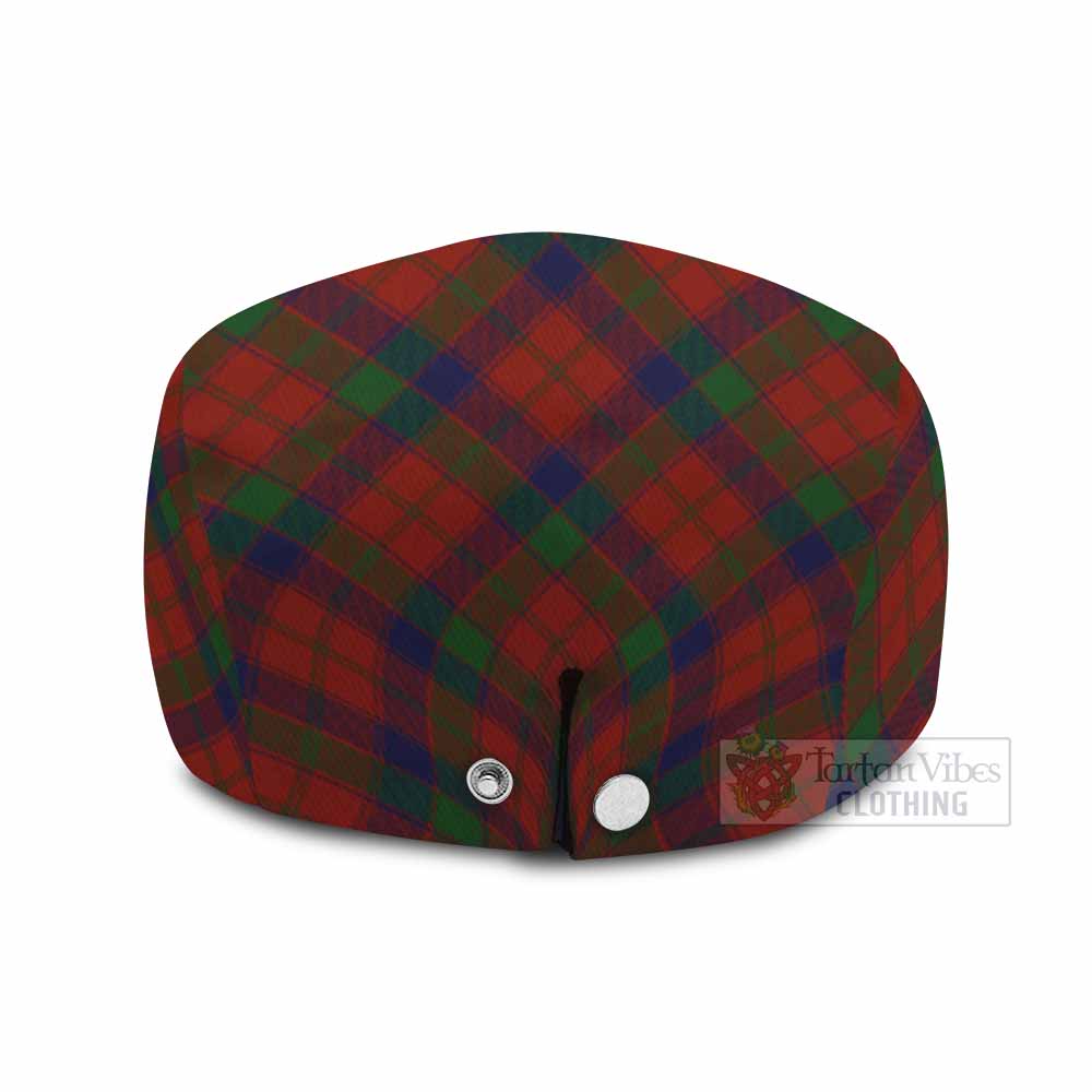 Robertson Tartan Flat Cap, Jeff Cap Cross Style with Family Crest - Tartan Vibes Clothing
