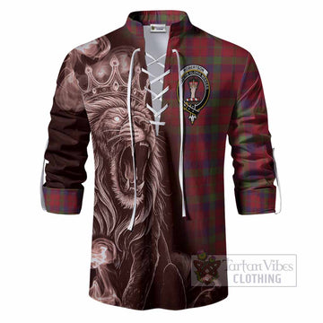 Robertson Tartan Ghillie Shirt Roaring Lion Heritage