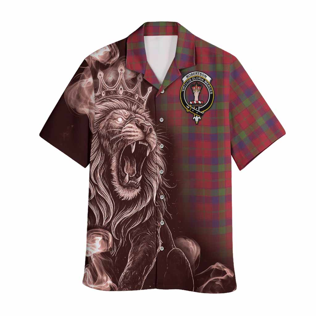 Robertson Tartan Hawaiian Shirt Roaring Lion Heritage