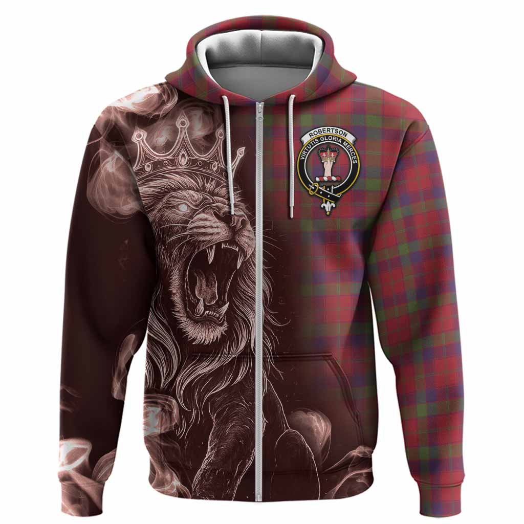 Robertson Tartan Hoodie Roaring Lion Heritage